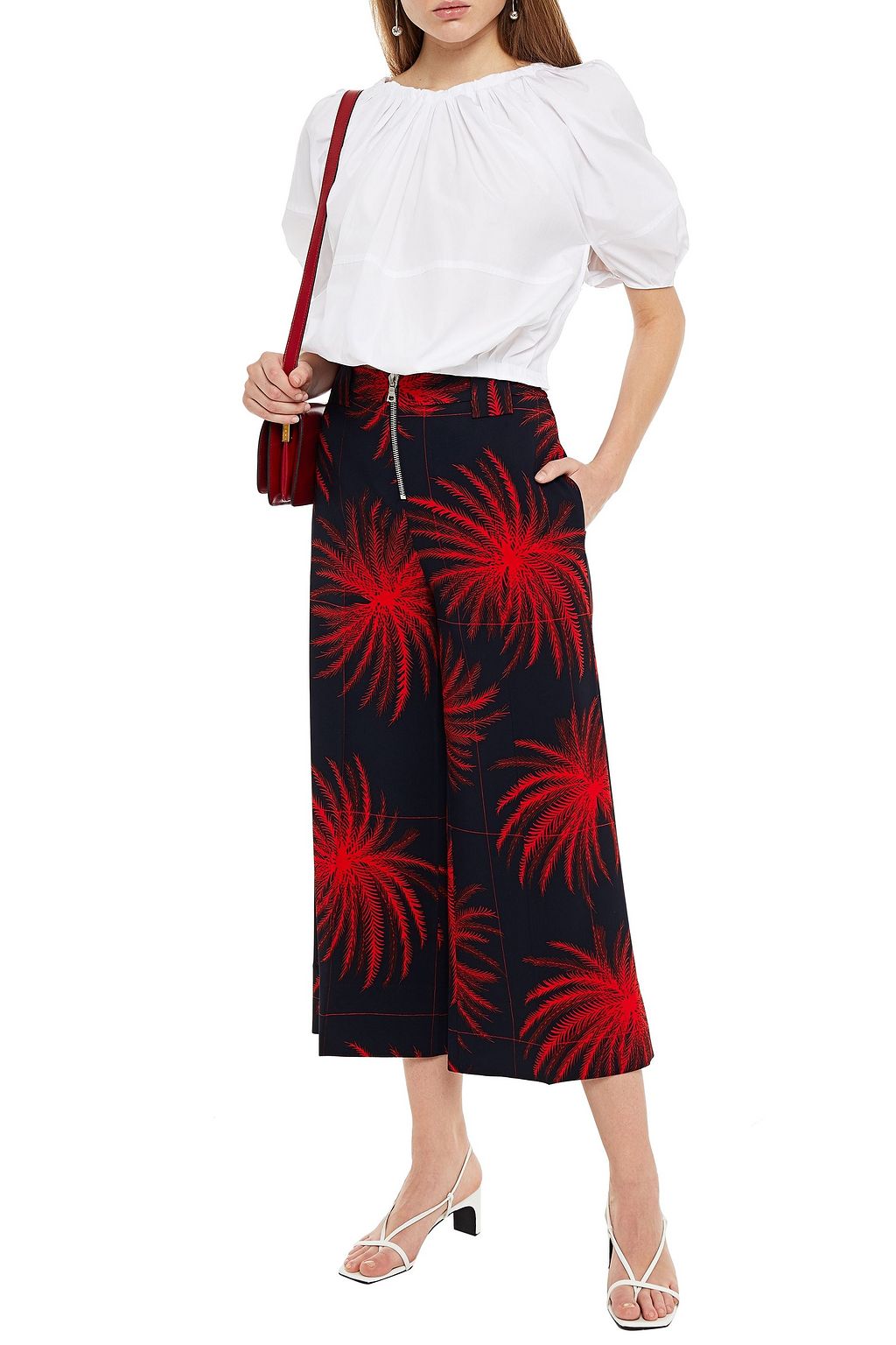 VICTORIA, VICTORIA BECKHAM Printed crepe culottes