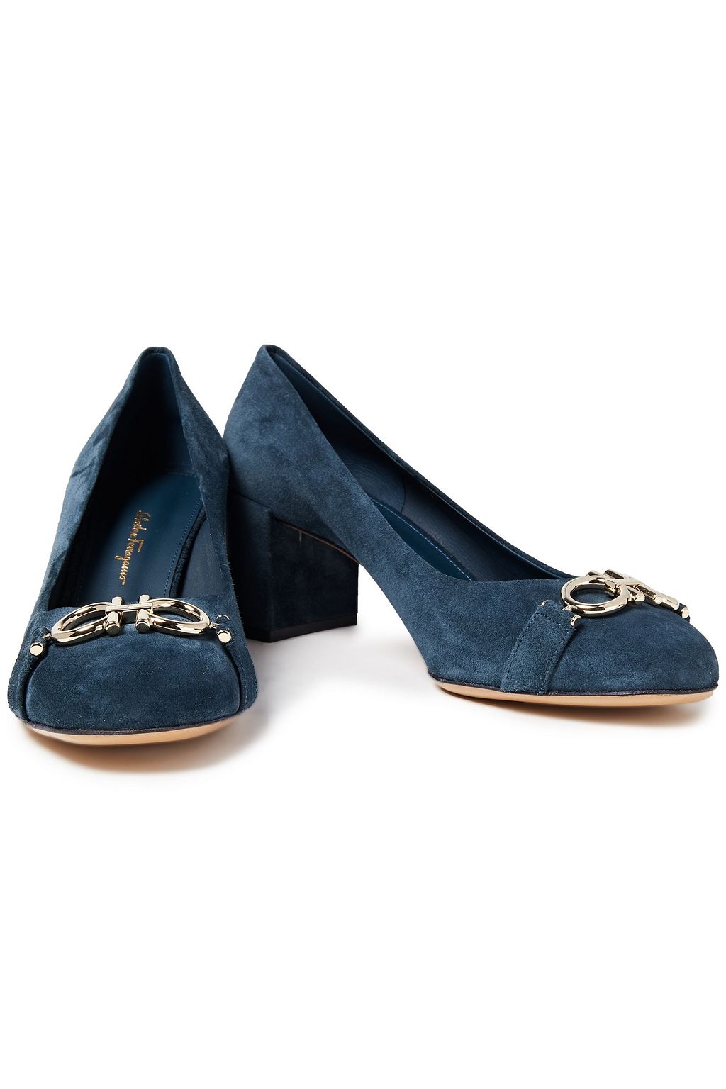 FERRAGAMO Garda suede pumps