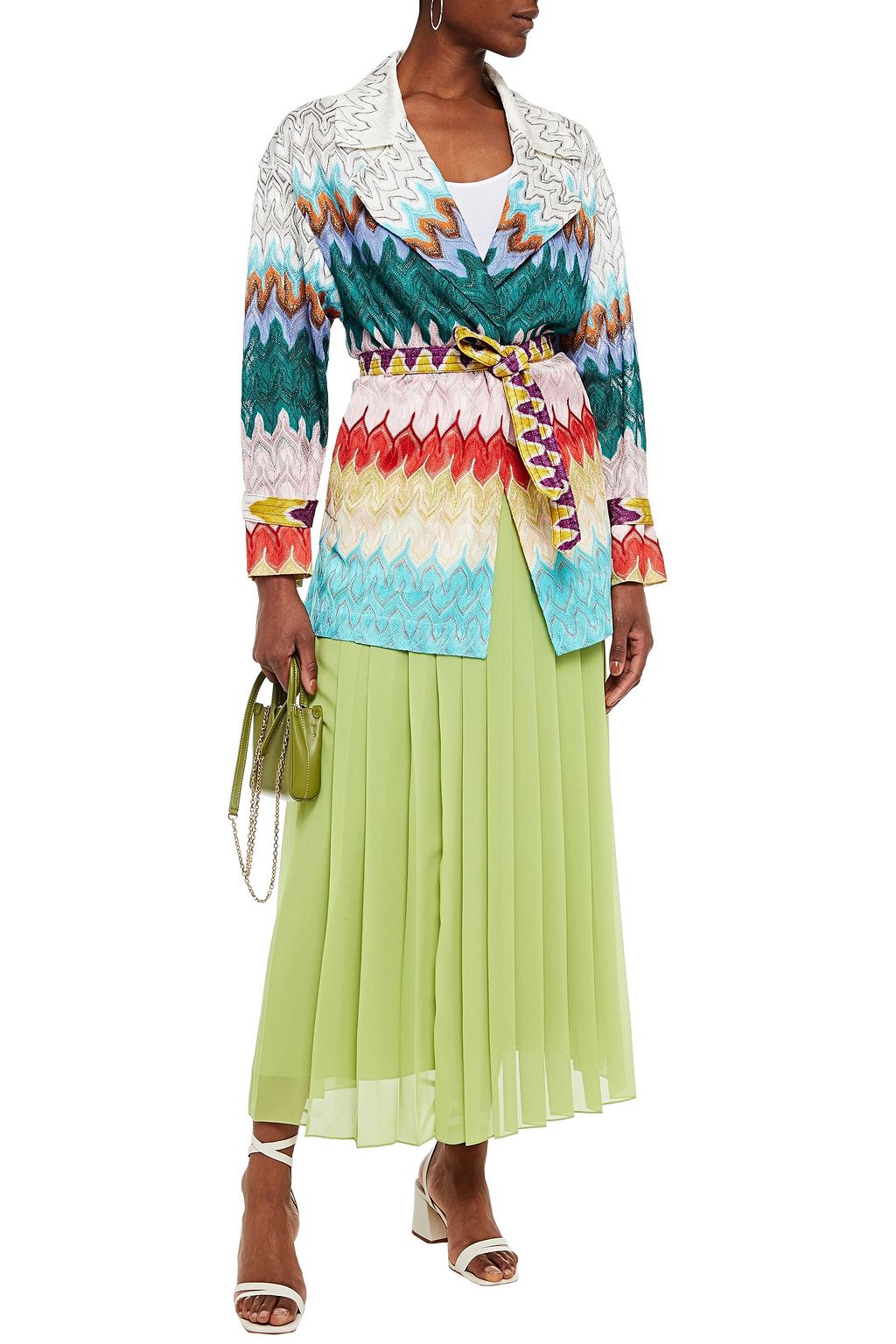 MISSONI Metallic crochet-knit cardigan
