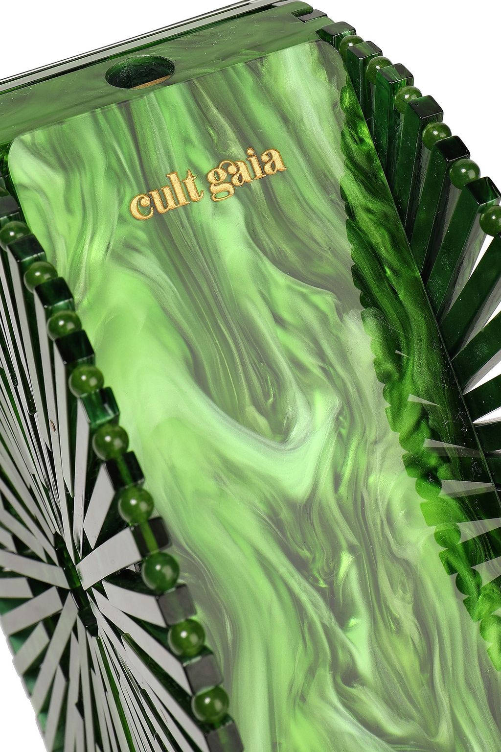 CULT GAIA Luna marbled acrylic shoulder bag