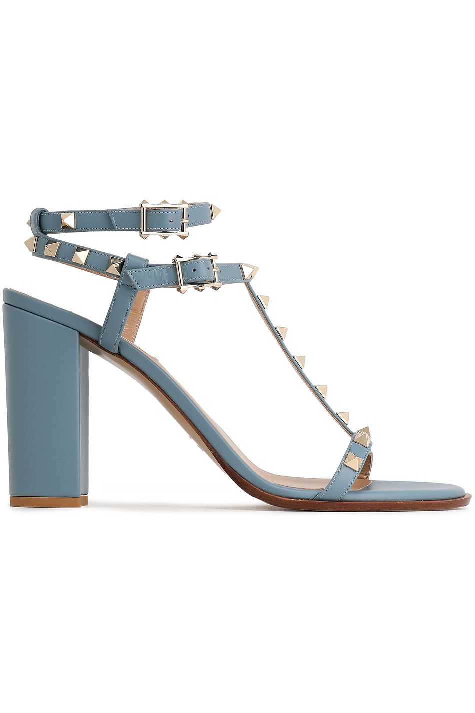 valentino rockstud sandals blue