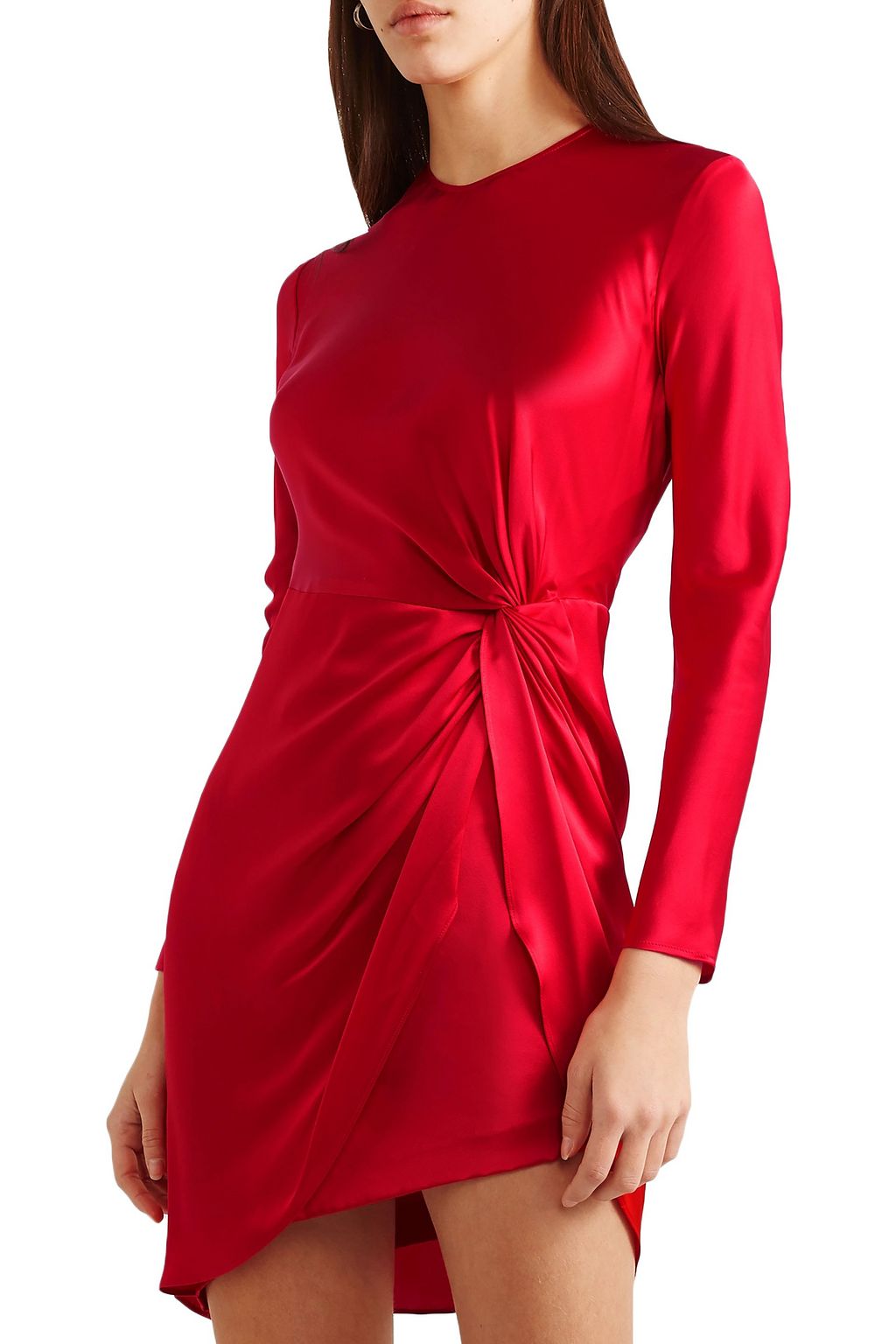 Get Red Silk Mini Dress Gif