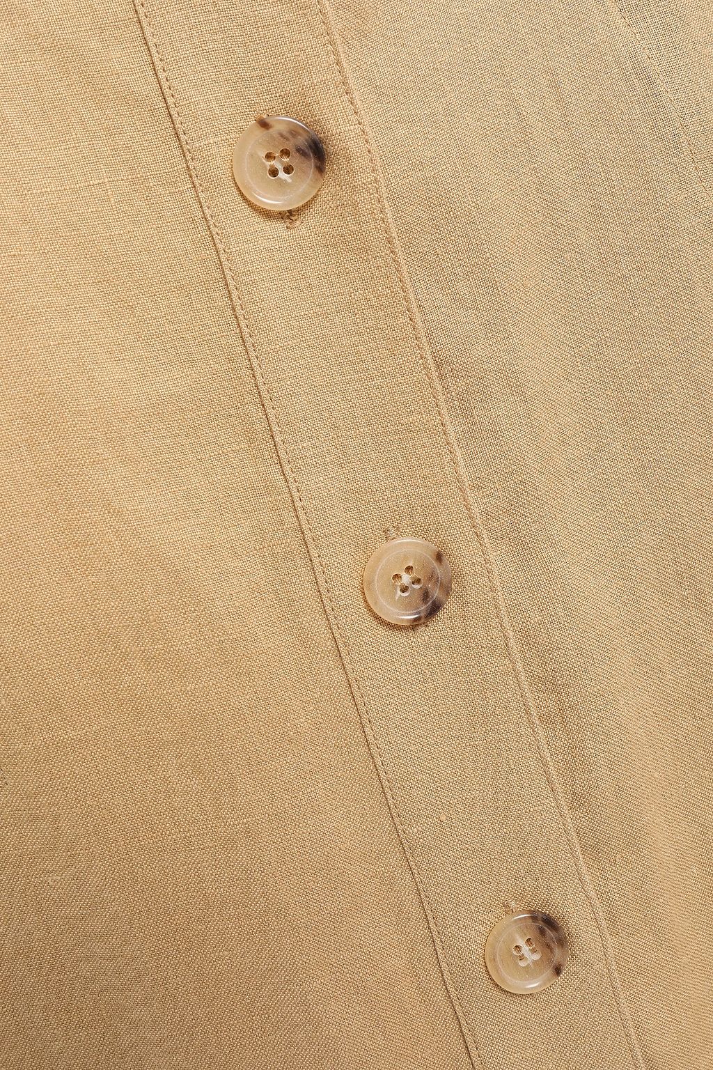 NILI LOTAN Avie linen midi skirt