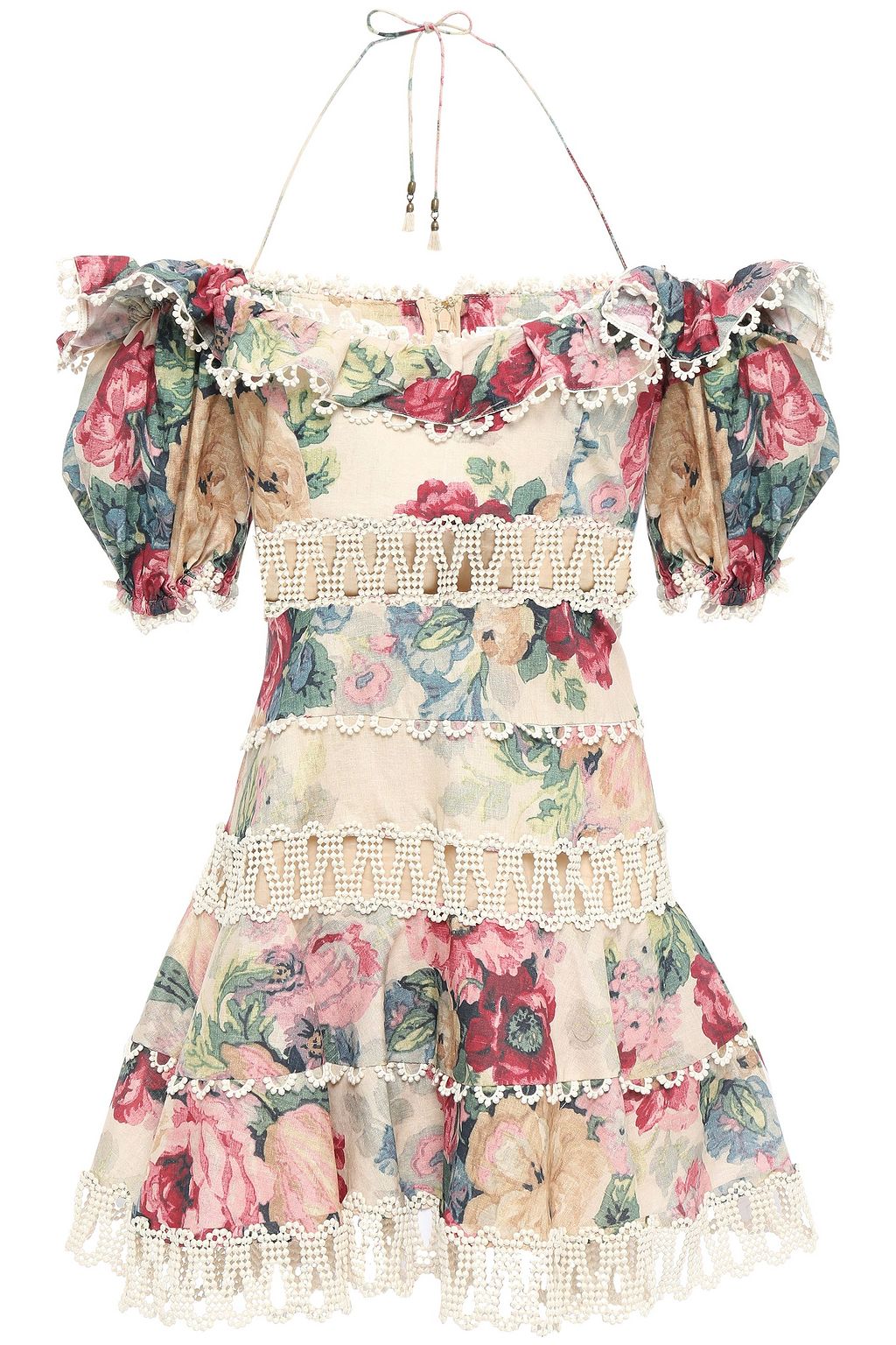 zimmermann cut out floral dress