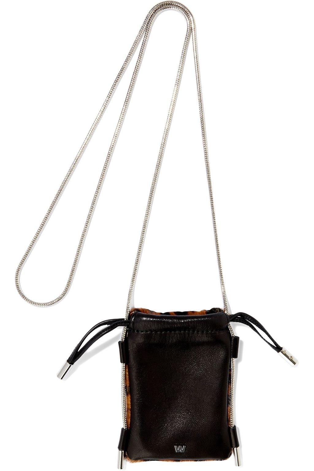 ALEXANDER WANG Leopard-print calf hair phone bag