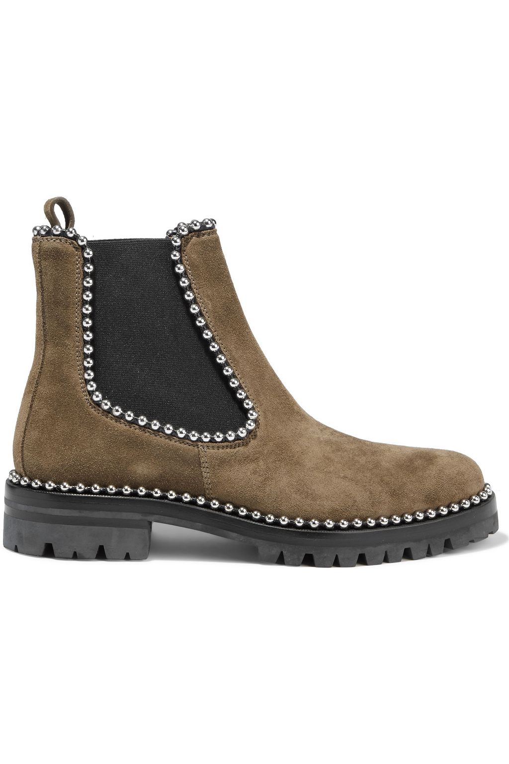 studded suede chelsea boots