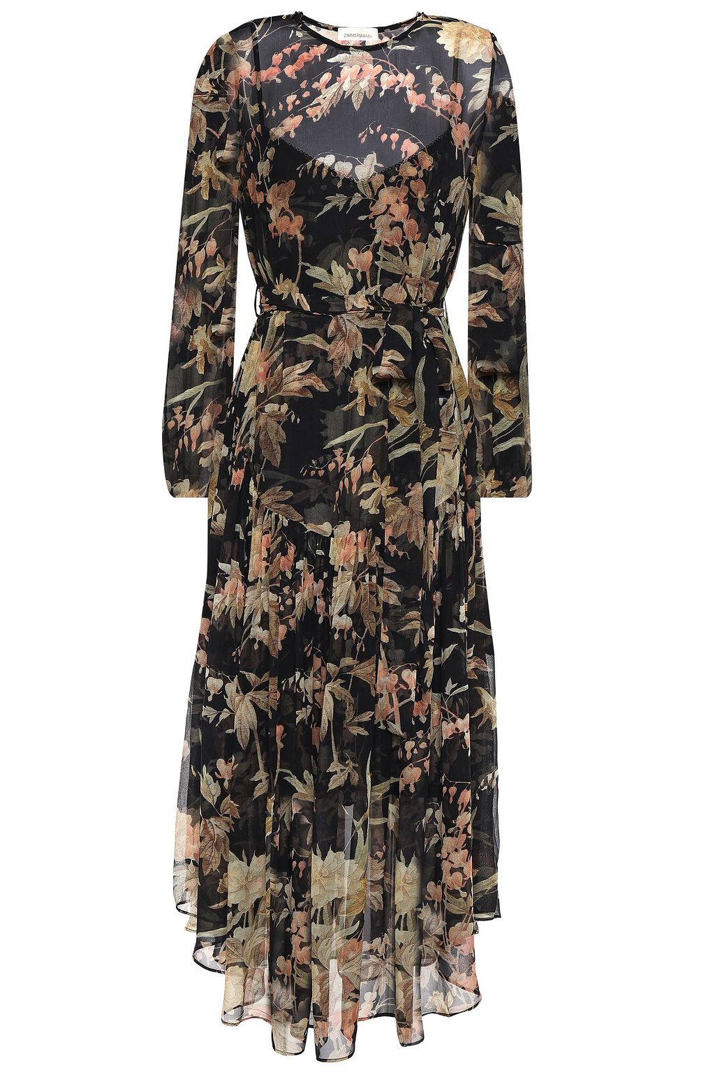 zimmermann black floral dress