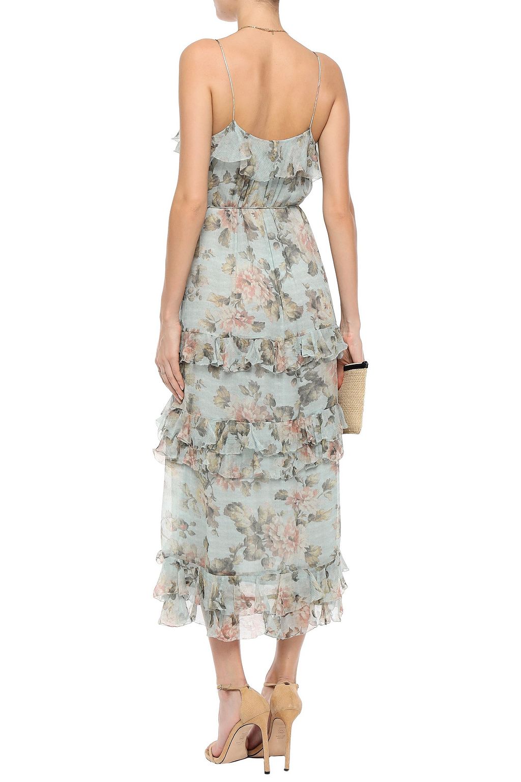 ZIMMERMANN Floral-print silk-georgette midi dress