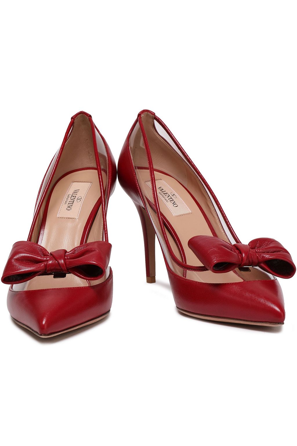VALENTINO GARAVANI PVC-trimmed leather pumps