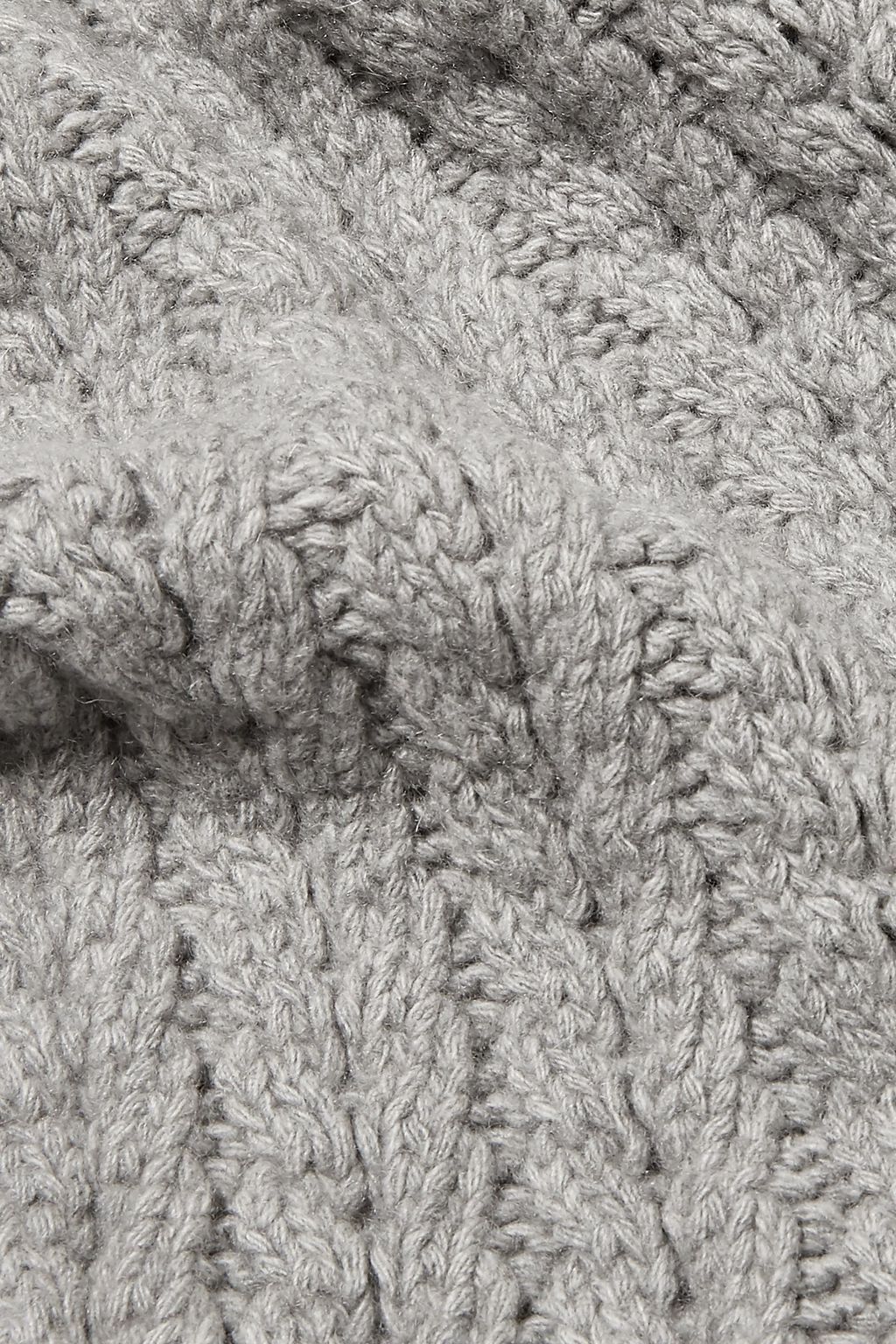 PORTOLANO Cable-knit cashmere scarf