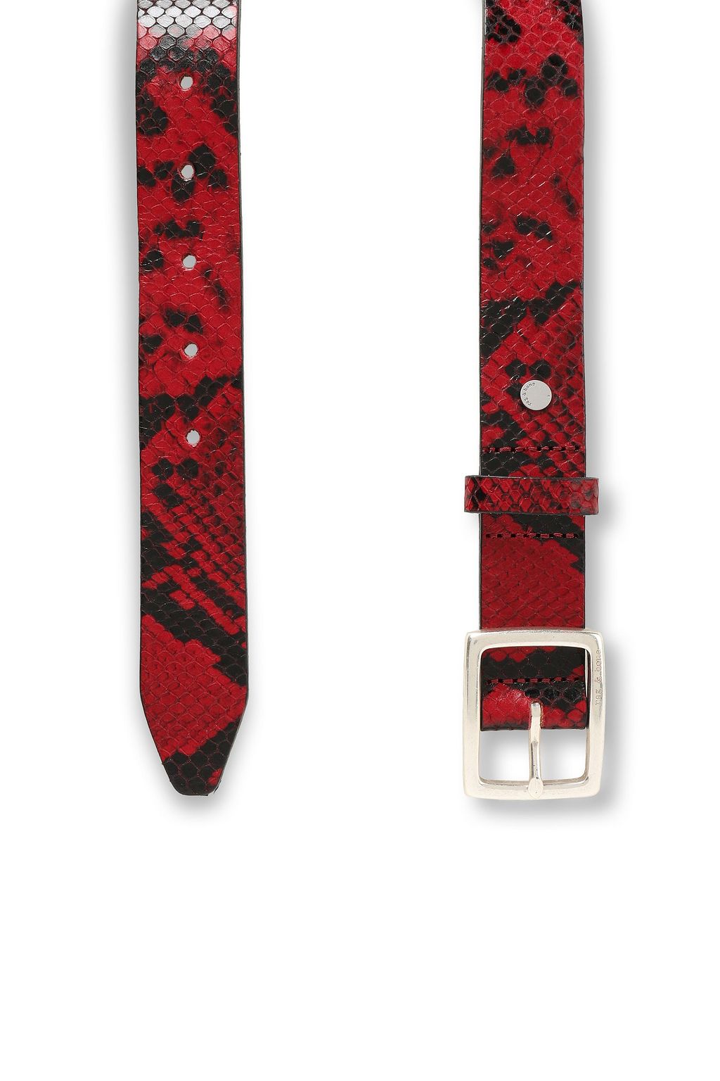 RAG & BONE Boyfriend snake-effect leather belt