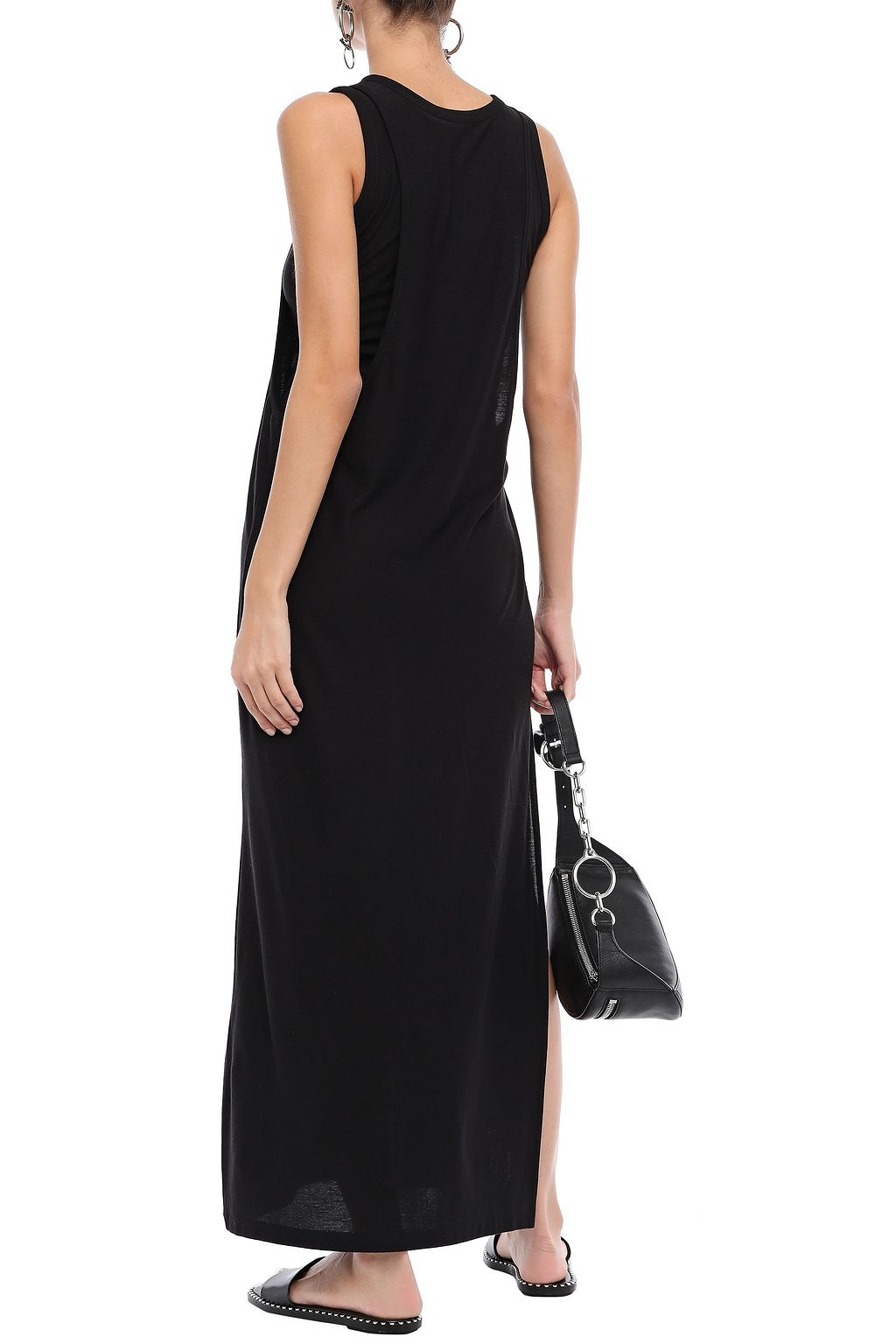 ALEXANDERWANG.T Layered cotton-blend jersey maxi dress
