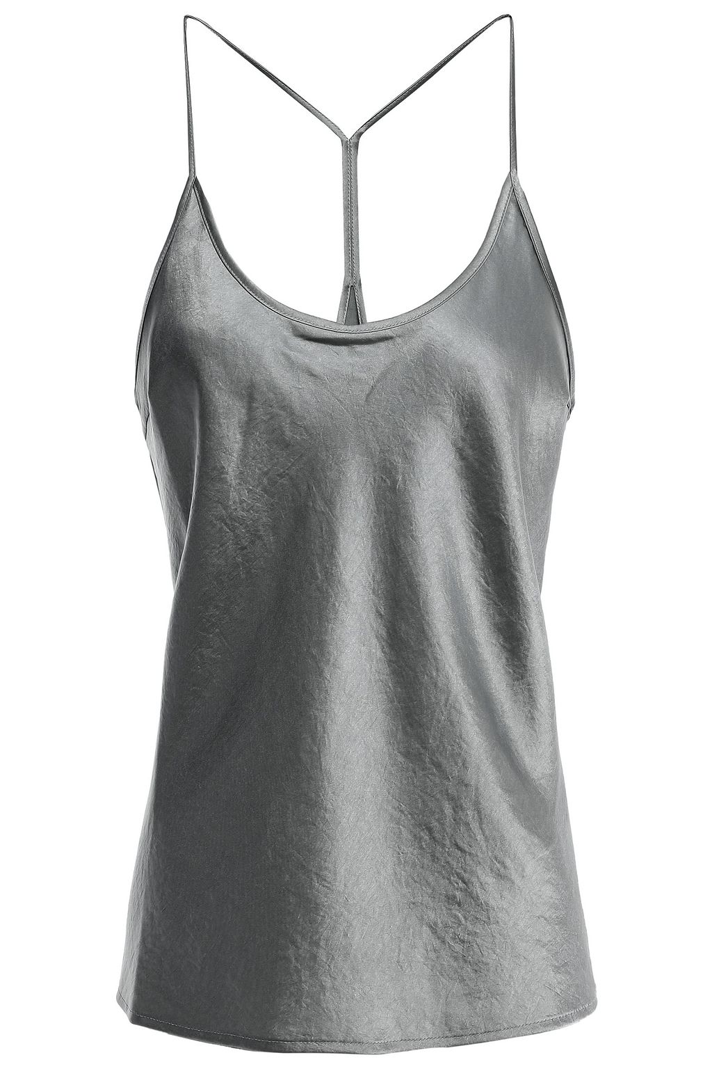 gray satin camisole