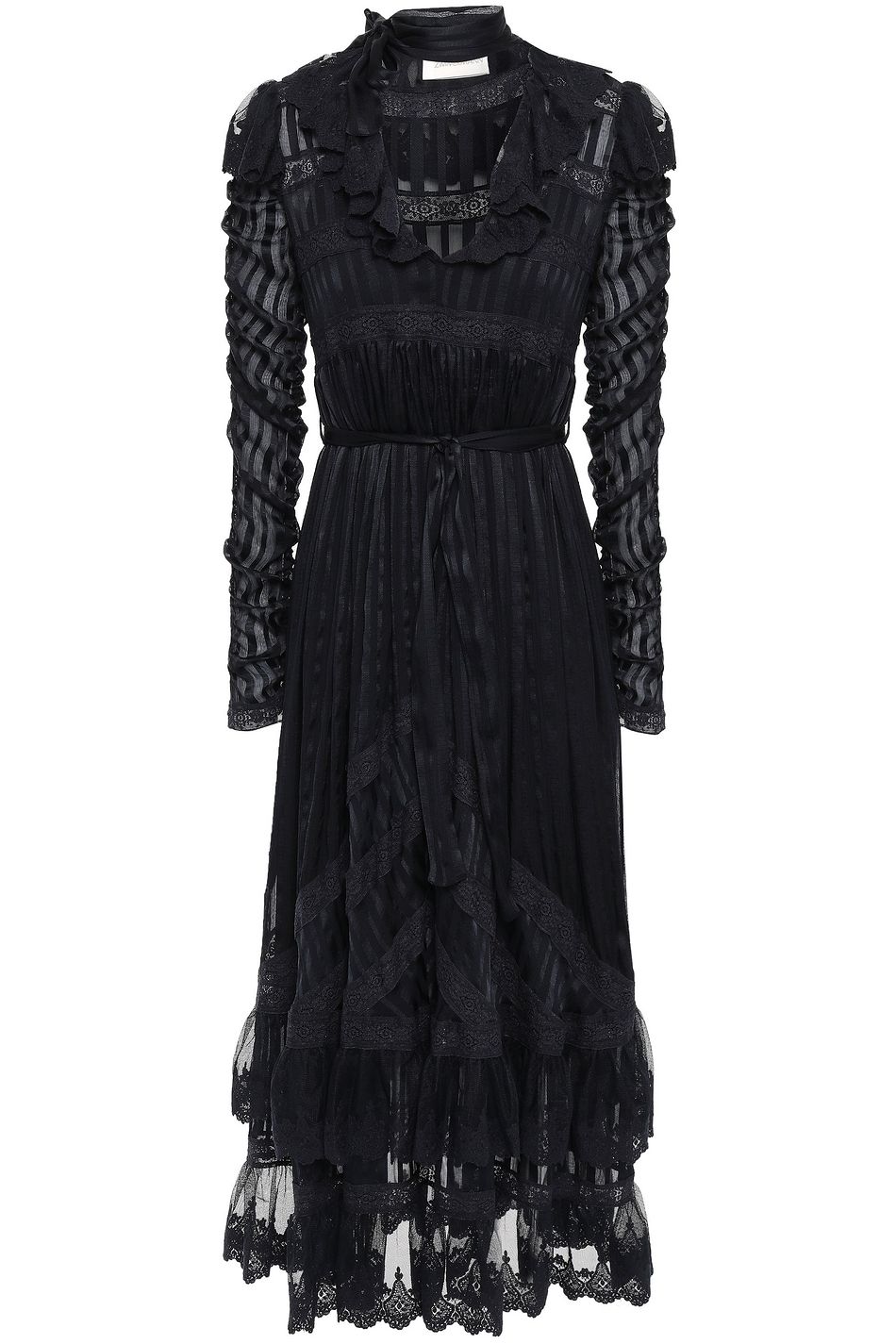 navy silk midi dress