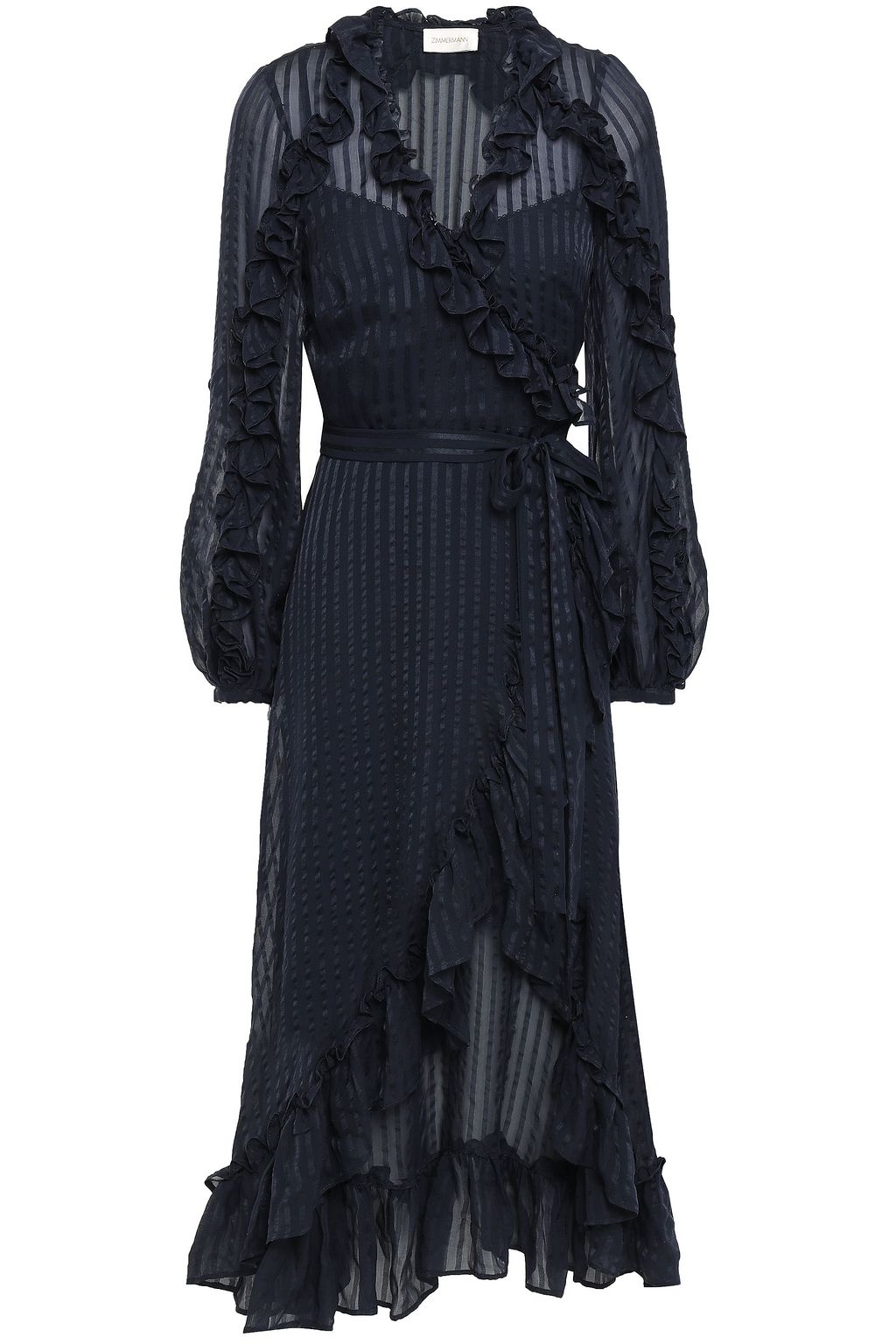 zimmermann cascade wrap dress