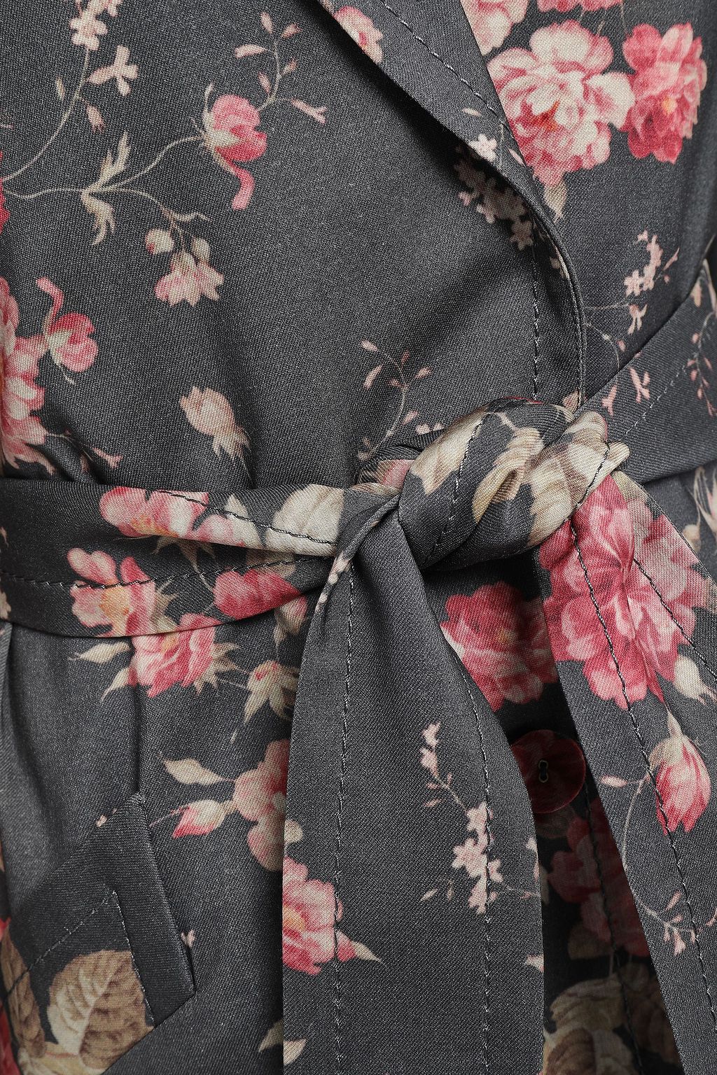 ZIMMERMANN Floral-print wool-blend twill trench coat