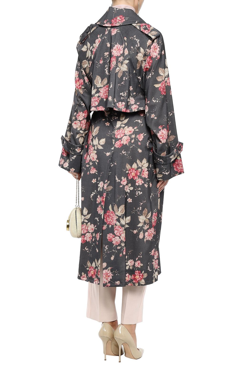 ZIMMERMANN Floral-print wool-blend twill trench coat