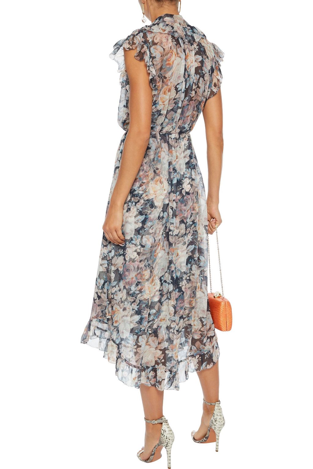 ZIMMERMANN Tempest floral-print georgette midi dress