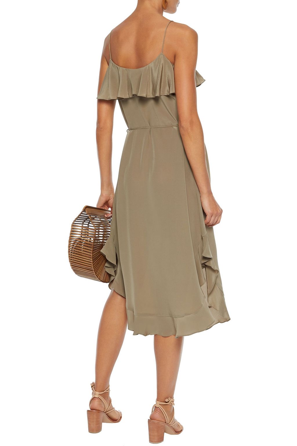 ZIMMERMANN Ruffled silk crepe de chine midi dress