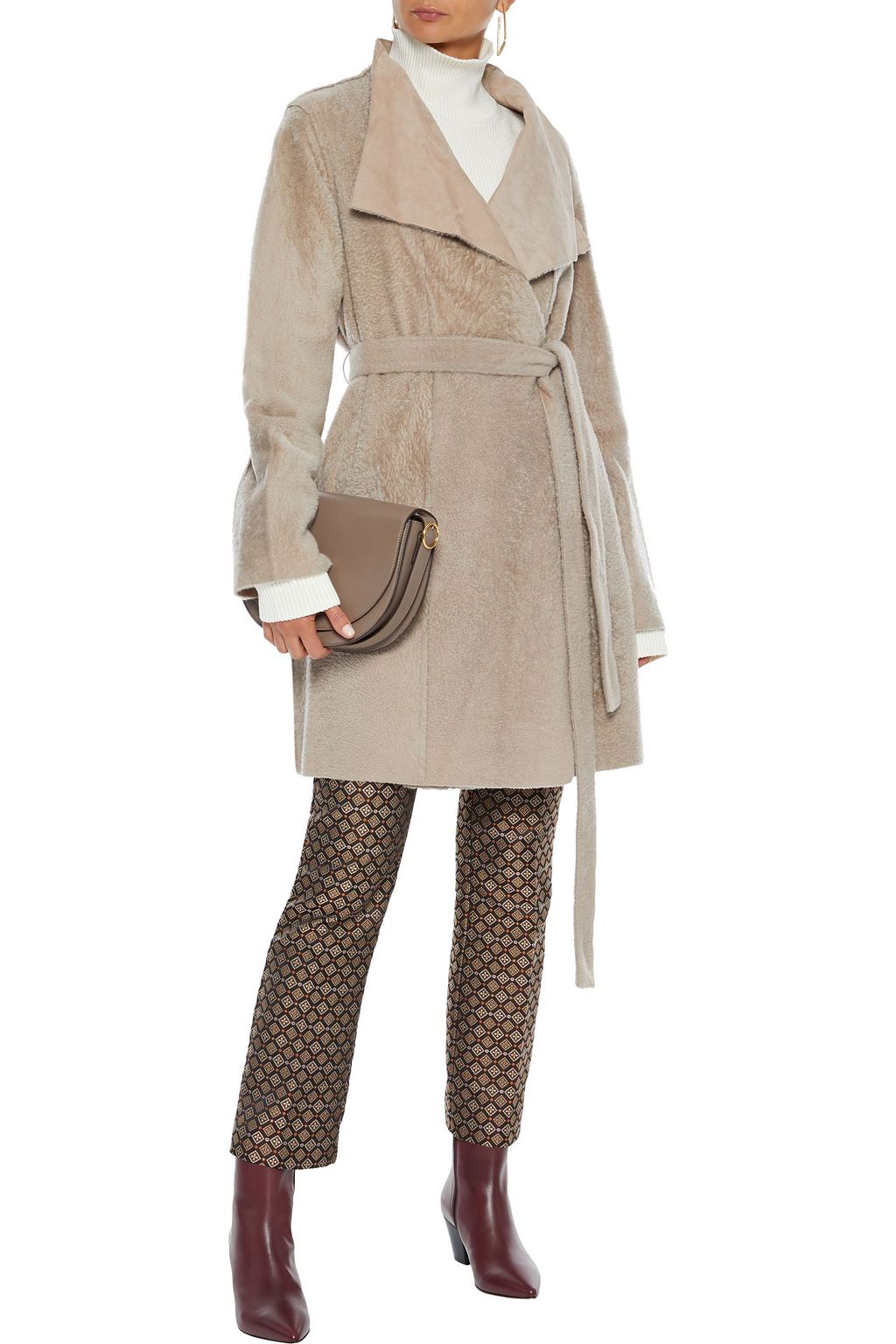 YVES SALOMON Reversible belted shearling coat