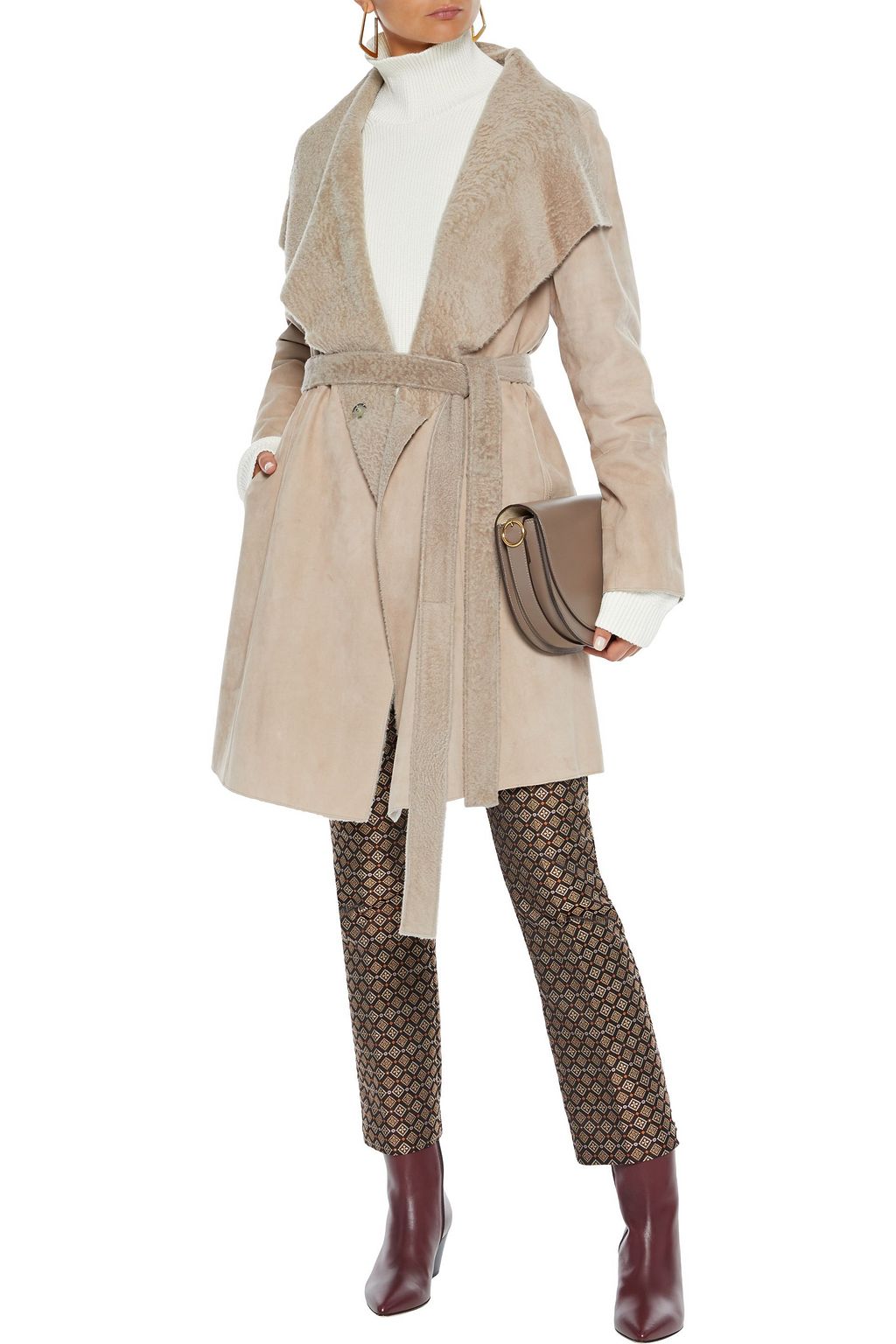 YVES SALOMON Reversible belted shearling coat