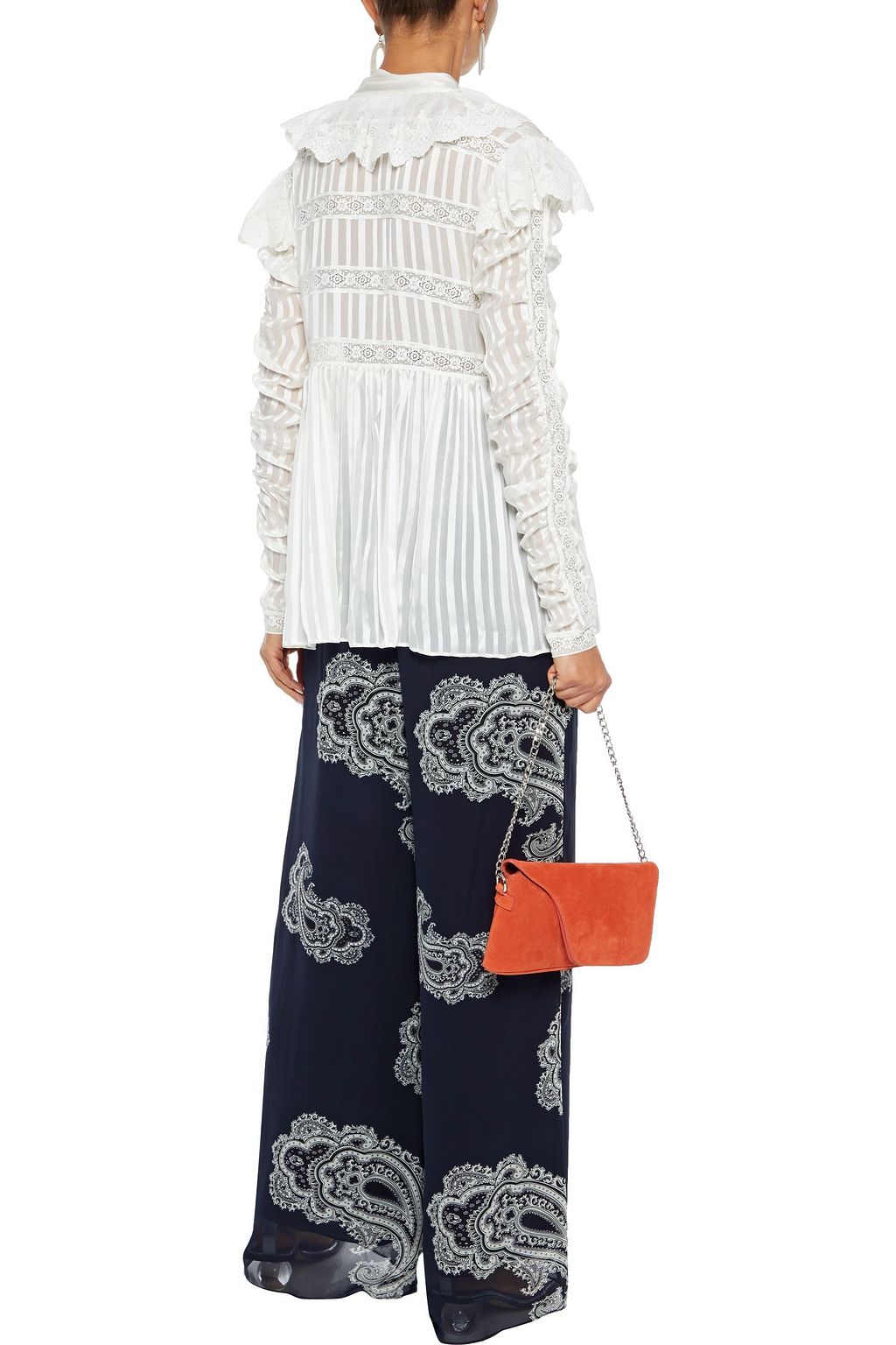 ZIMMERMANN Whitewave printed georgette wide-leg pants