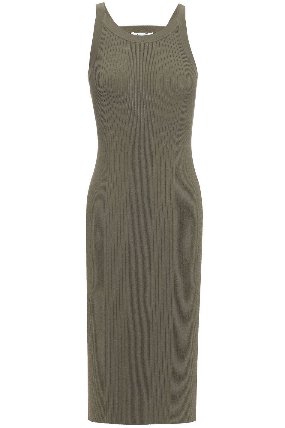 Army Green Cutout Ribbed Knit Dress Sale Up To 70 Off The Outnet Alexanderwang T The Outnet