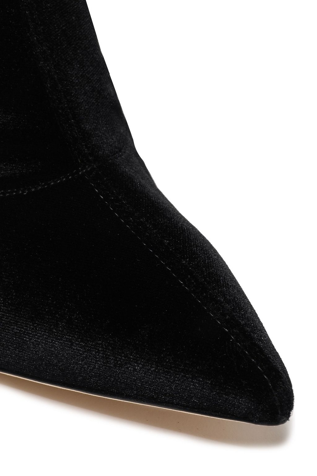 GIUSEPPE ZANOTTI Embellished stretch-velvet sock boots