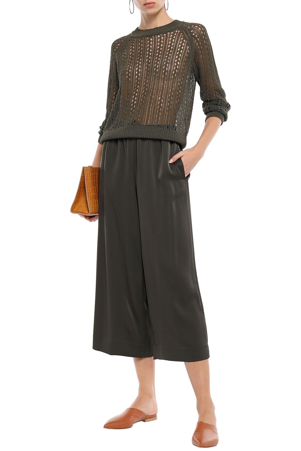 EQUIPMENT Open-knit cotton-blend sweater
