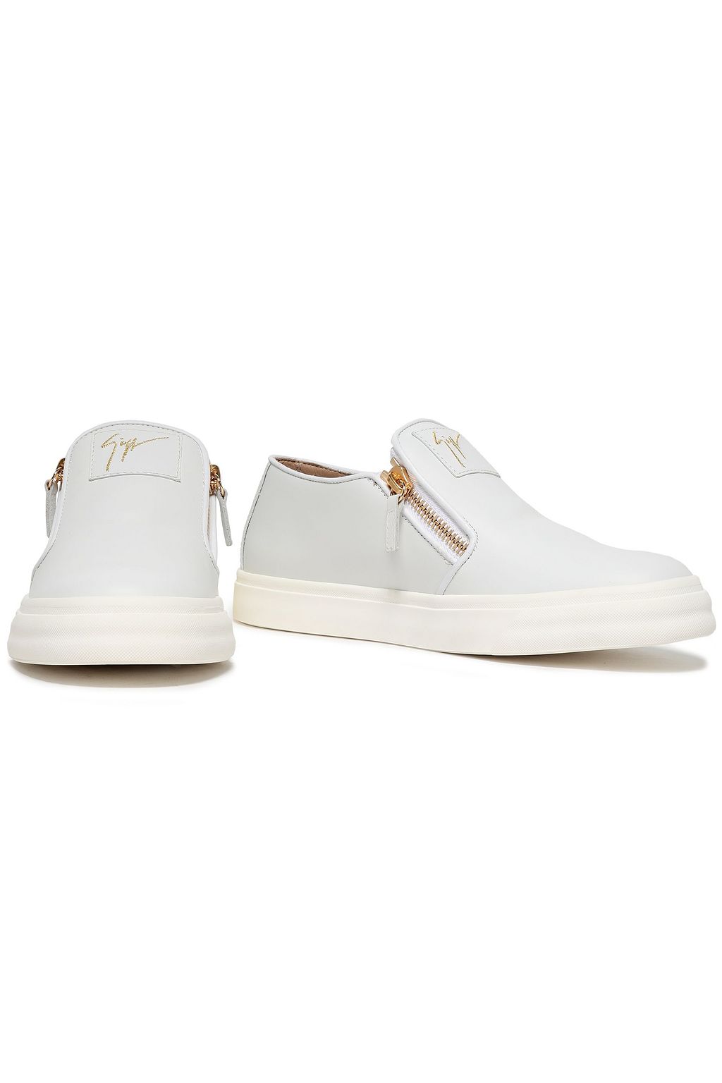 GIUSEPPE ZANOTTI Brody zip-detailed leather sneakers