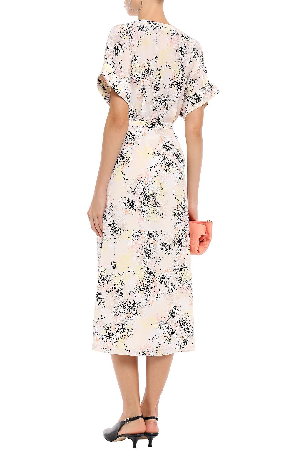 EQUIPMENT Pleated printed silk-crepe midi wrap dress