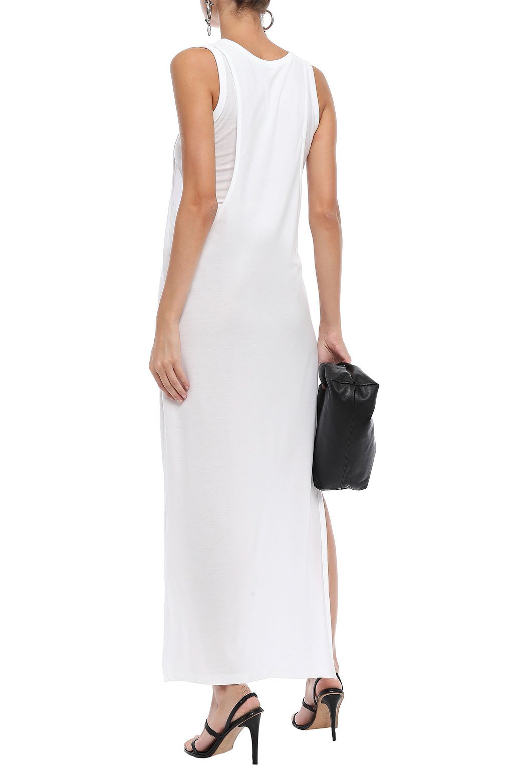 ALEXANDERWANG.T Layered cotton-blend jersey maxi dress
