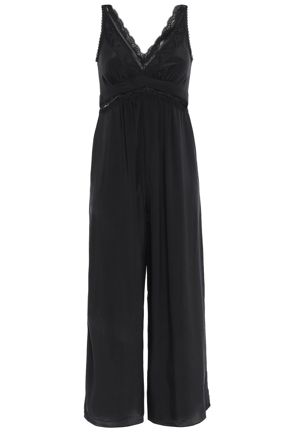 silk wide leg jumpsuit