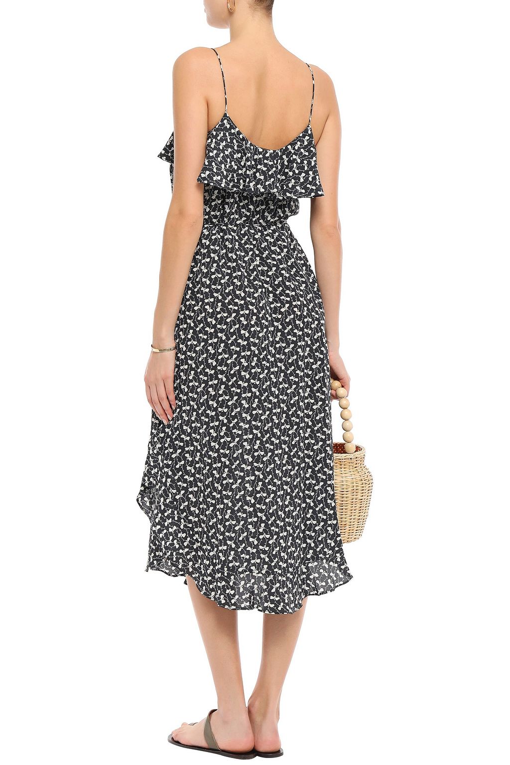 ZIMMERMANN Ruffled silk crepe de chine midi dress