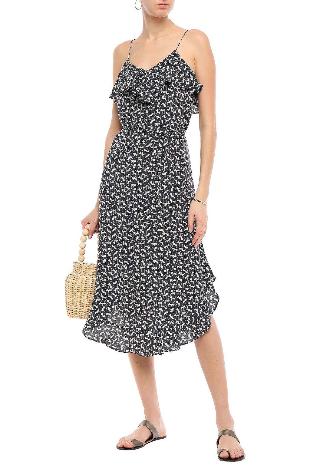 ZIMMERMANN Ruffled silk crepe de chine midi dress