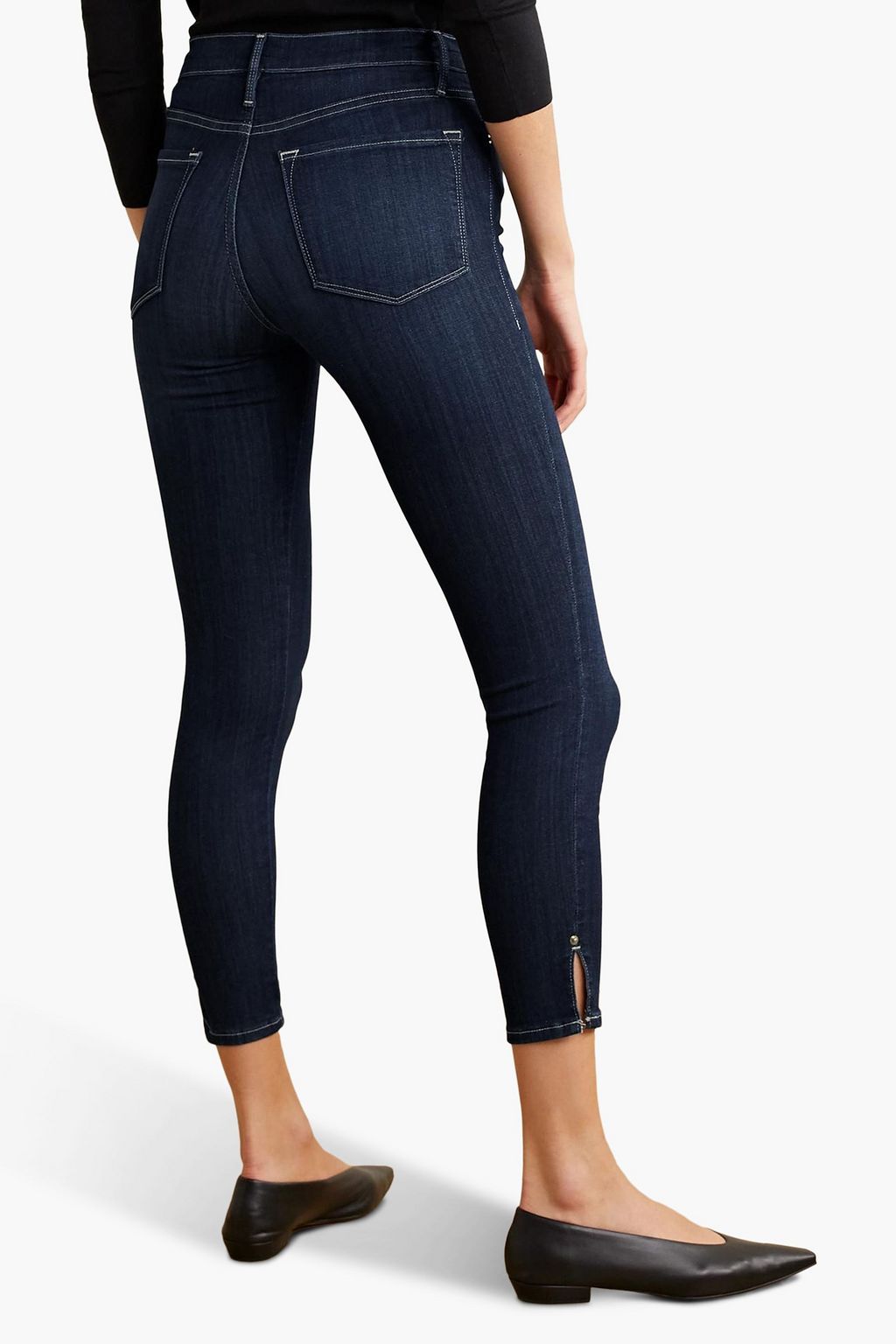 FRAME Le High cropped skinny jeans