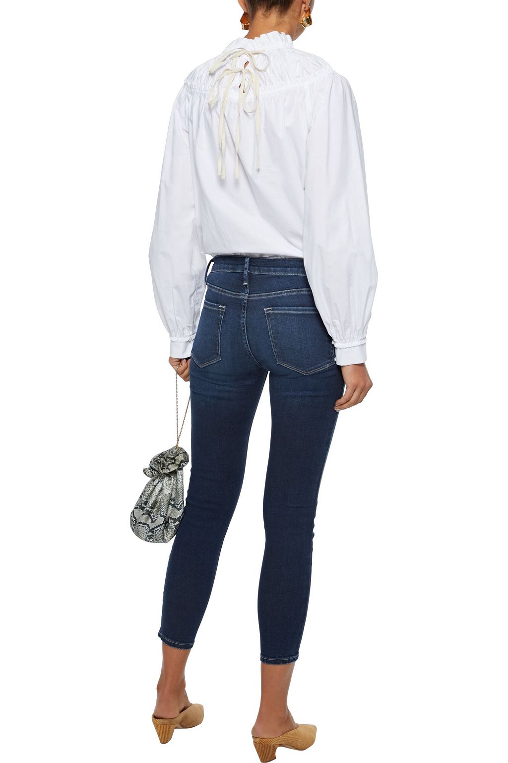 FRAME Le Skinny De Jeanne Crop faded mid-rise skinny jeans