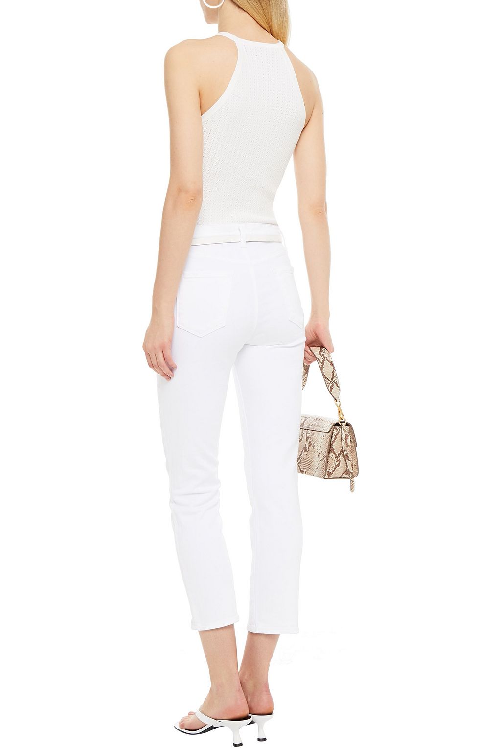 J BRAND クロップド ハイライズ スリムレッグ ジーンズ