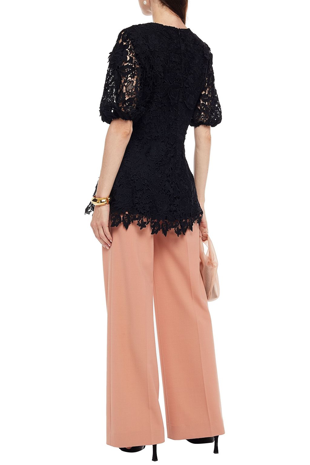 LELA ROSE Guipure lace top