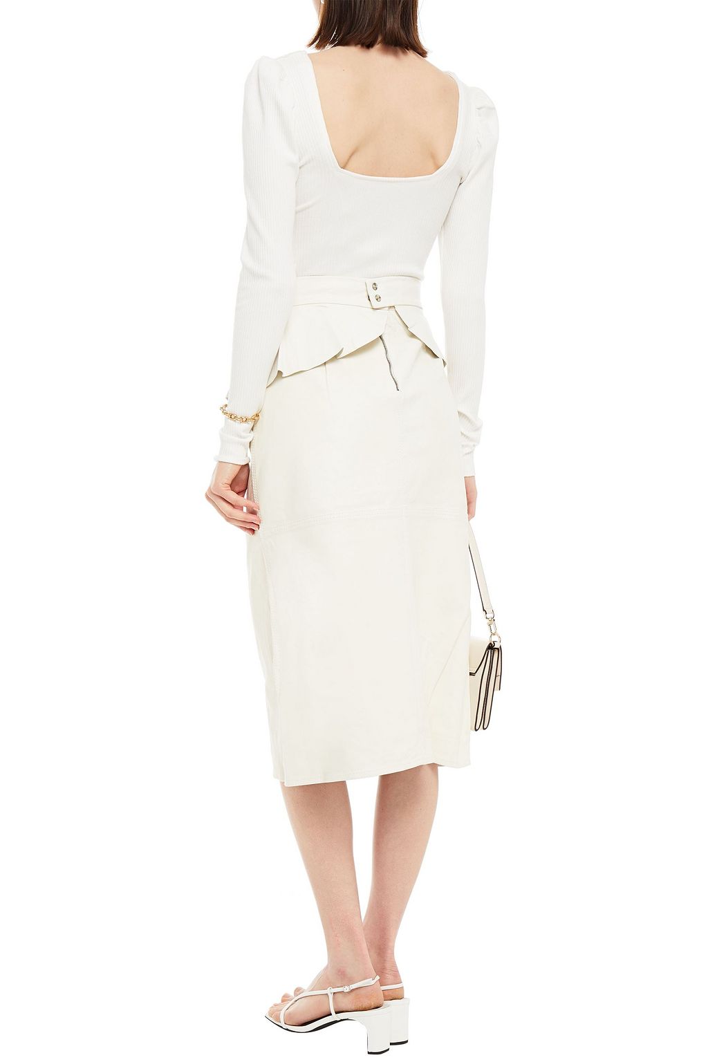 JOHANNA ORTIZ Bewildering leather peplum skirt