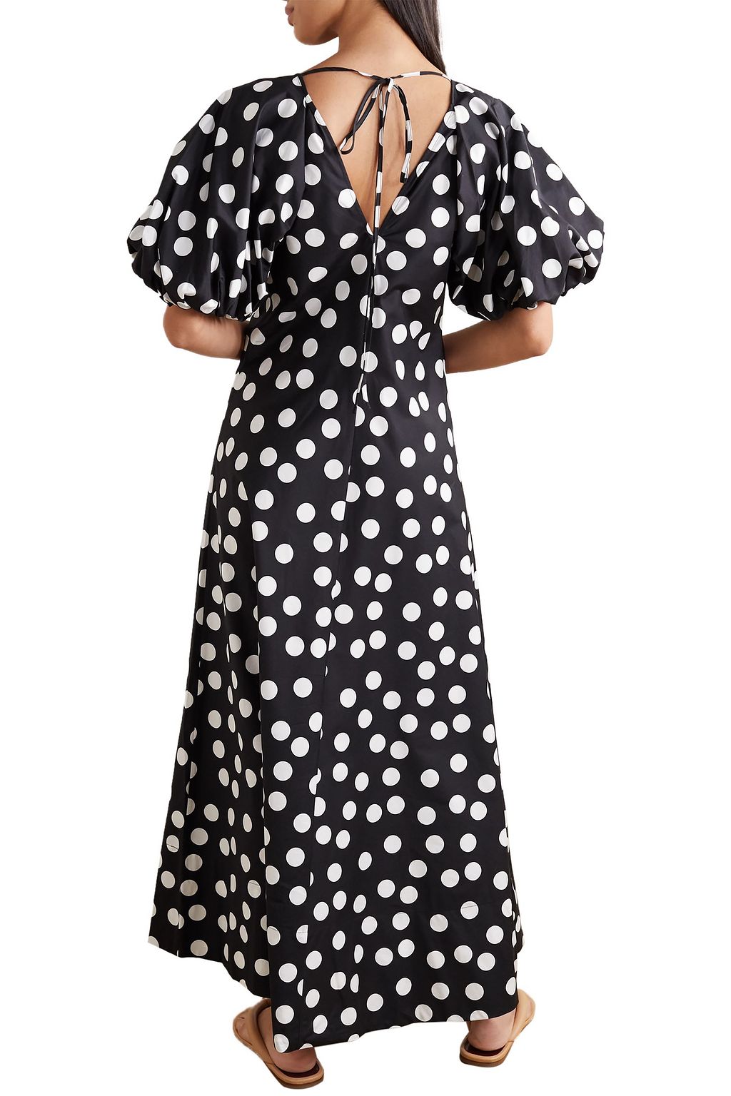 LEE MATHEWS Cherry Spot polka-dot cotton maxi dress