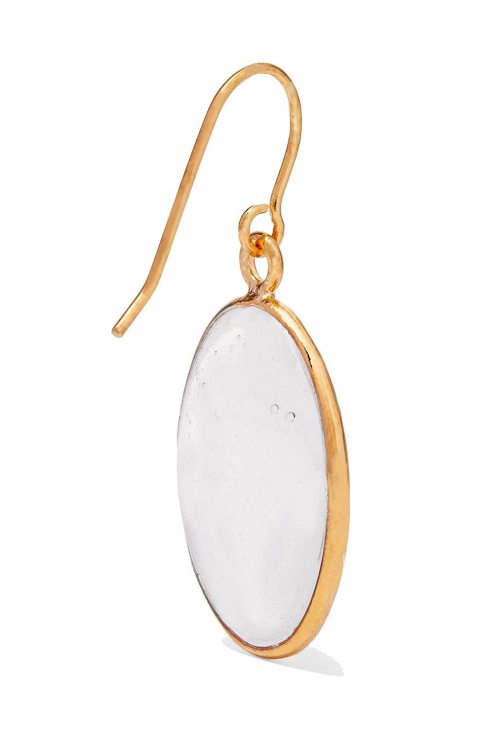 LOULOU DE LA FALAISE 24-karat gold-plated glass earrings