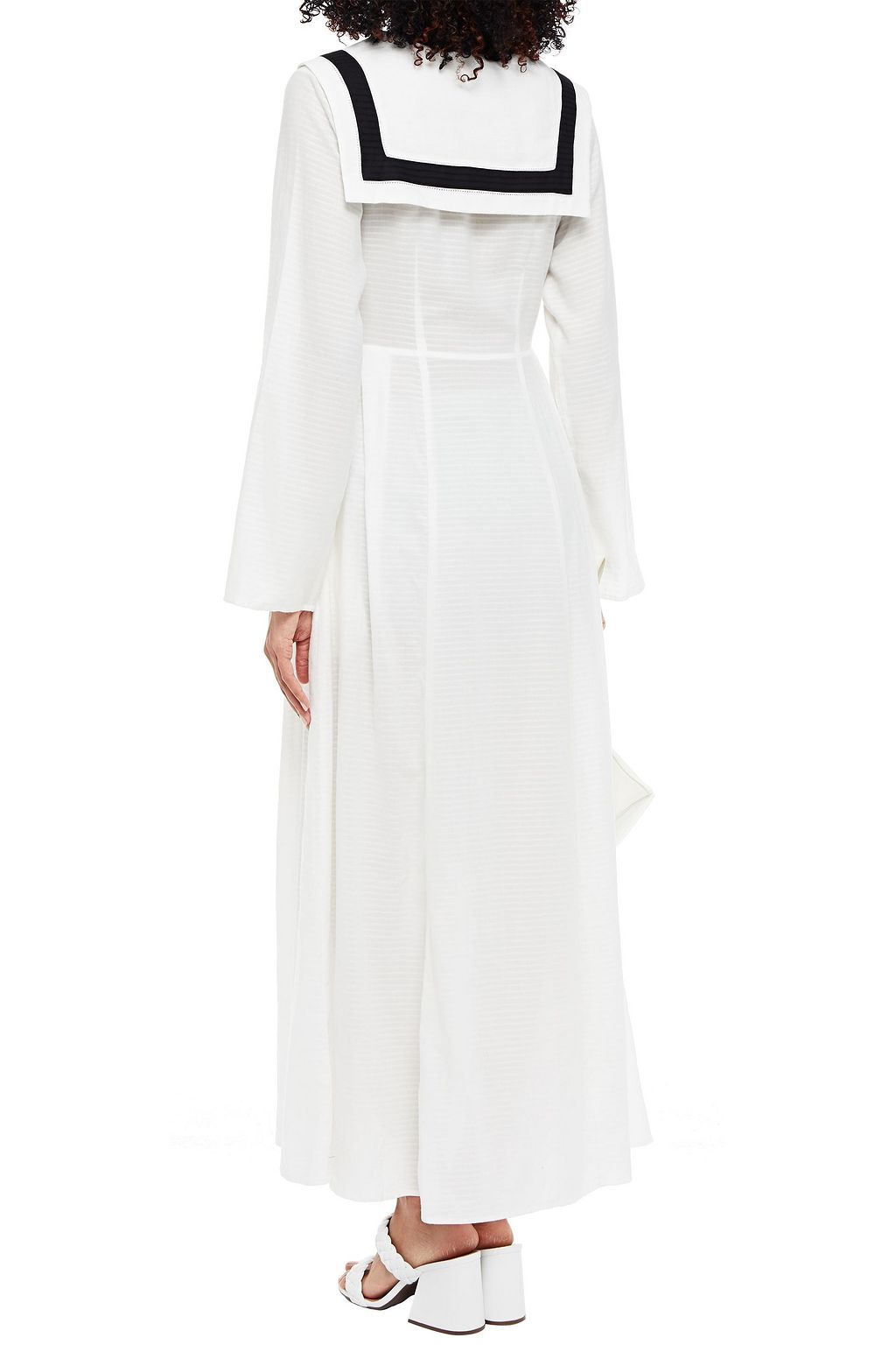 MARYSIA Pleated cotton-blend jacquard maxi dress