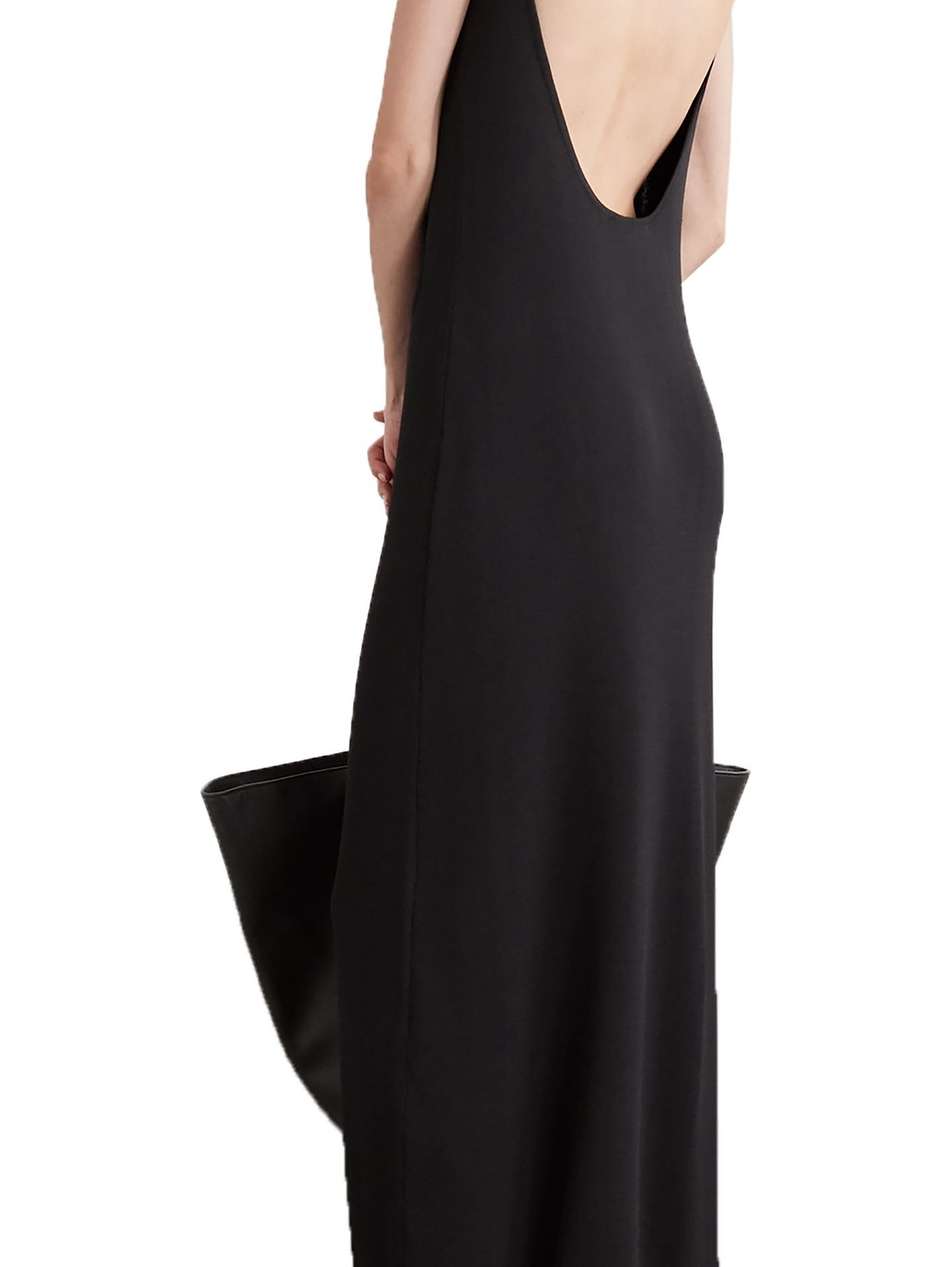 open-back stretch-knit maxi dress