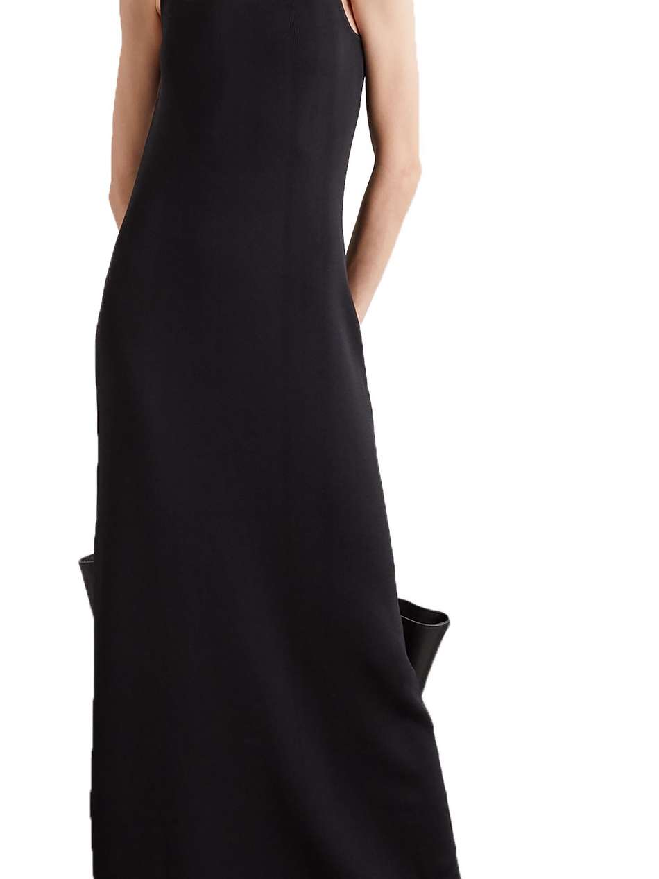 open-back stretch-knit maxi dress