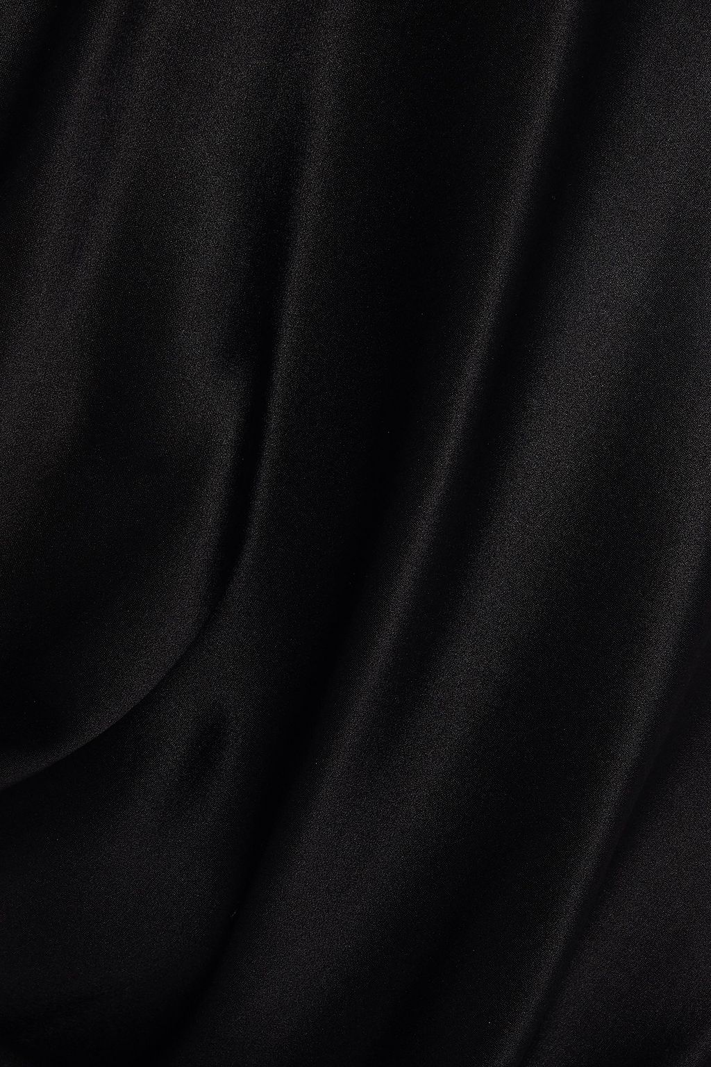 MICHELLE MASON One-shoulder draped silk-charmeuse top
