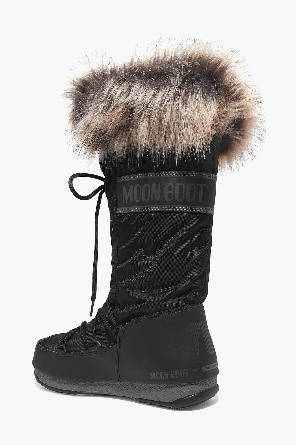 MOON BOOT Monaco faux fur-trimmed shell snow boots
