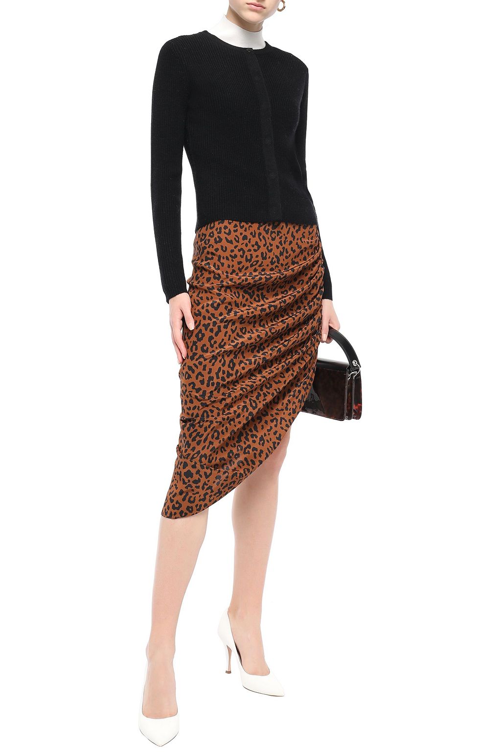 DIANE VON FURSTENBERG Shayda ribbed wool and cashmere-blend cardigan