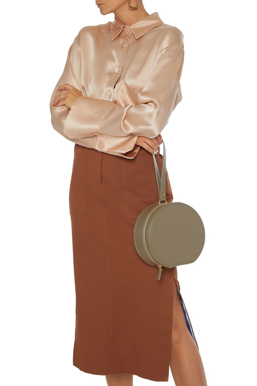 ZIMMERMANN Hat Box snake-effect leather clutch