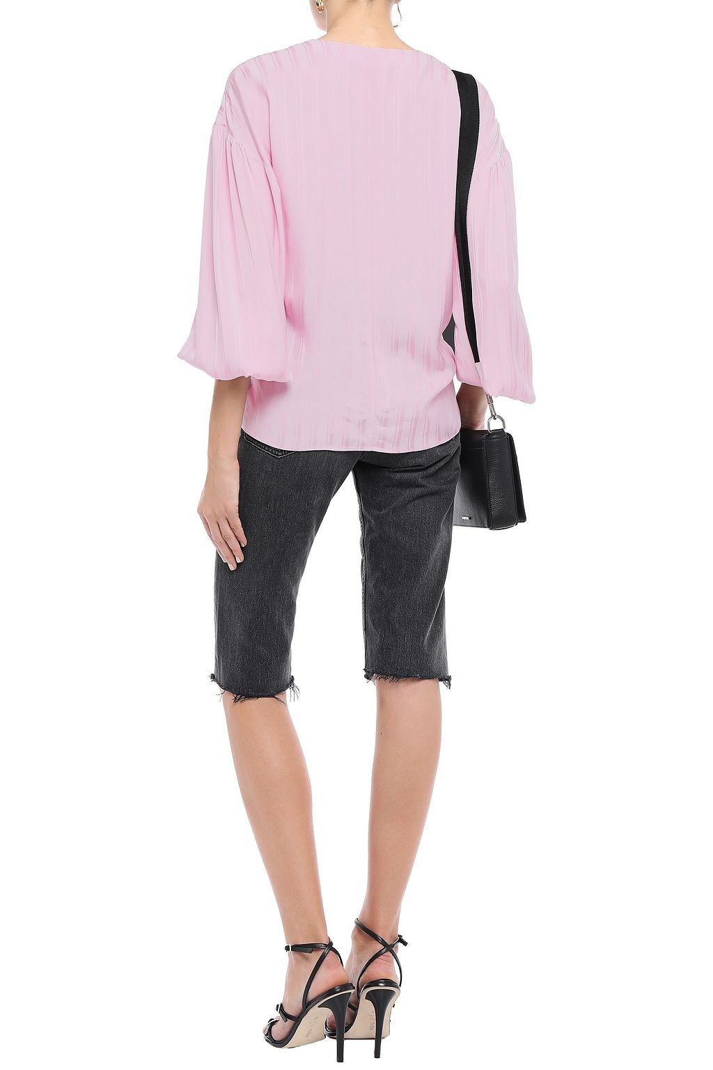 JOIE Satin-jacquard blouse